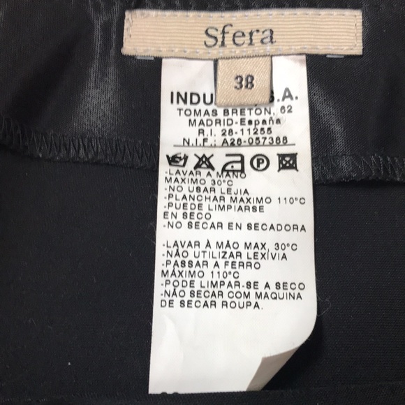 🇪🇸 SFERA Tiered Fringe Midi Skirt Black Flapper 20’s EU 38 Vintage Y2K - Picture 9 of 10